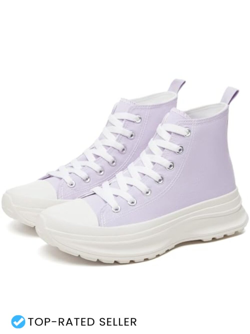 Womens High Top Platform Sneakers Canvas Lace Up Casual Athletic Shoes